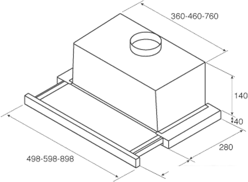 Кухонная вытяжка Jetair Aurora LX/GRX/F/50 PRF0093612C - фото