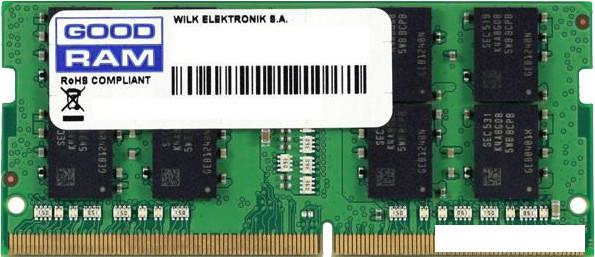 Оперативная память GOODRAM 4GB DDR4 SODIMM PC4-21300 GR2666S464L19S/4G - фото