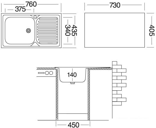 Кухонная мойка Ukinox Классика CLM760.435 5K 2L - фото