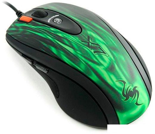 Игровая мышь A4Tech A4-XL-750BK-Green Fire - фото