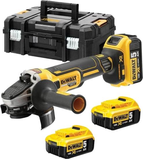 Угловая шлифмашина DeWalt DCG405P3 (с 2-мя АКБ, кейс) - фото