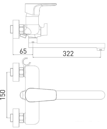 Смеситель Gross Aqua 7121297С-35L(F) - фото