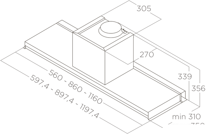 Кухонная вытяжка Elica Lever IX/A/86 PRF0160152 - фото