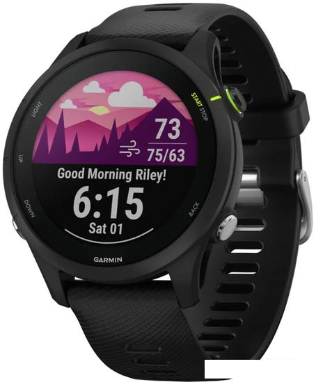 Умные часы Garmin Forerunner 255 Music 46 мм (черный) - фото