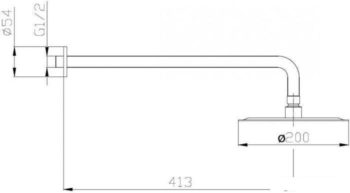 Верхний душ BelBagno Ancona ANCONA-SLD-CRM - фото