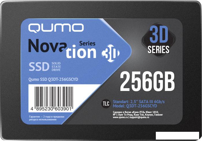 SSD QUMO Novation 3D TLC 256GB Q3DT-256GSCYD - фото