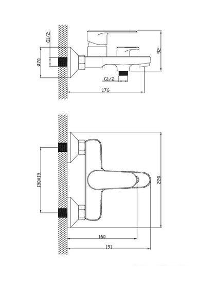 Смеситель Diadonna D86-330117BL - фото