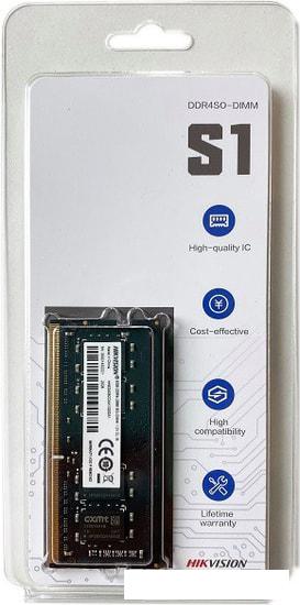 Оперативная память Hikvision S1 16GB DDR4 SODIMM PC4-21300 HKED4162DAB1D0ZA1/16G - фото