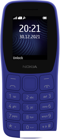 Кнопочный телефон Nokia 105 (2022) TA-1428 Dual SIM (синий) - фото