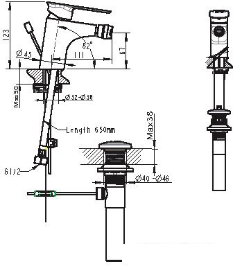 Смеситель Bravat Gina F365104C-ENG - фото