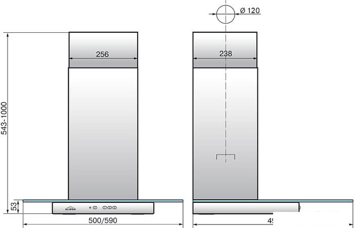 Кухонная вытяжка Elikor Кристалл 60Н-430-К3Д (нержавеющая сталь) - фото