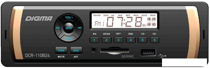 USB-магнитола Digma DCR-110B24 - фото
