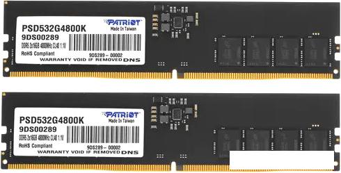 Оперативная память Patriot Signature Line 2x16ГБ DDR5 4800 МГц PSD532G4800K - фото