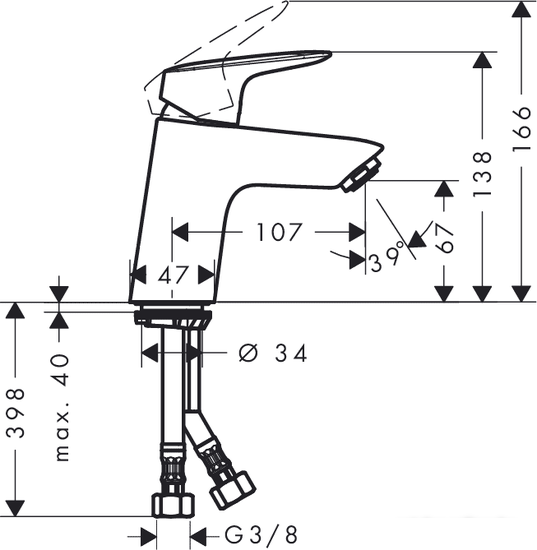 Смеситель Hansgrohe Logis 71071000 - фото