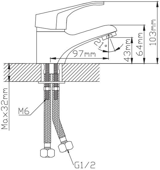 Смеситель Diadonna D-D10-294 - фото