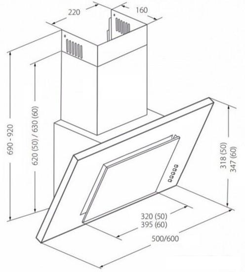 Кухонная вытяжка Akpo Optima Eco 60 WK-4 (черный) - фото