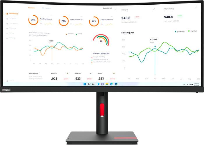 Монитор Lenovo ThinkVision T34w-30 63D4GAT1EU - фото