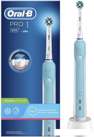 Электрическая зубная щетка Oral-B Pro 1 500 Cross Action D16.513.1U - фото