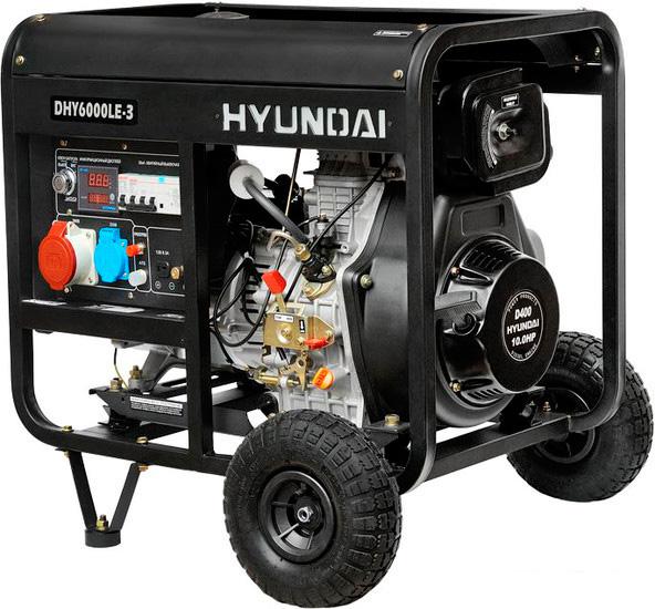 Дизельный генератор Hyundai DHY 6000LE-3 - фото