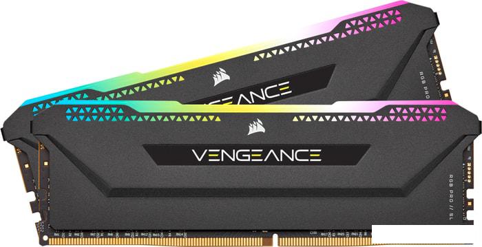 Оперативная память Corsair Vengeance RGB PRO SL 2x8GB DDR4 PC4-17000 CMH16GX4M2E3200C16 - фото