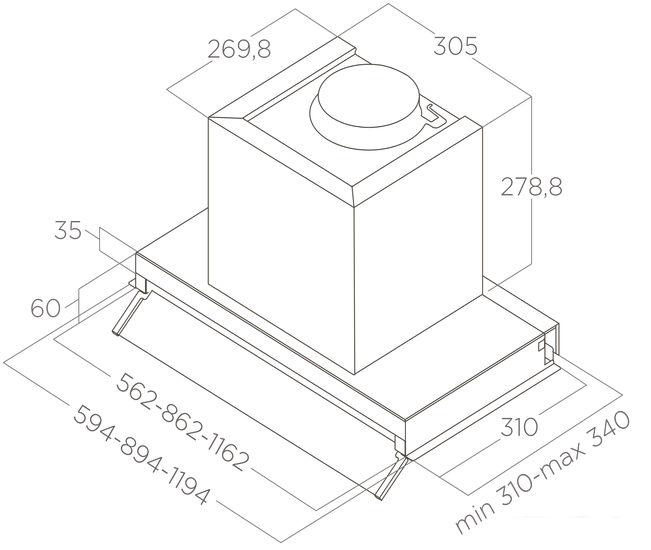 Кухонная вытяжка Elica Boxin LX/IX/A/90 PRF0114761A - фото