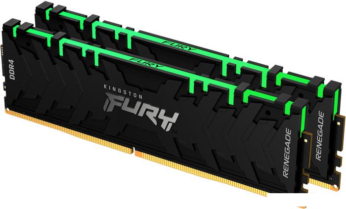 Оперативная память Kingston FURY Renegade RGB 2x8GB DDR4 PC4-36800 KF446C19RBAK2/16 - фото