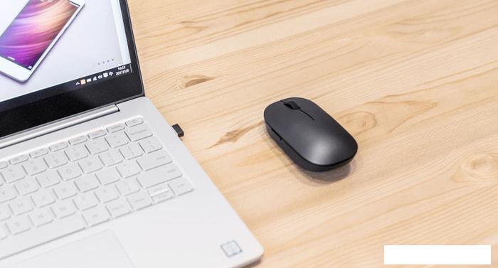 Мышь Xiaomi Mi Wireless Mouse WSB01TM (черный) - фото