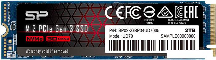 SSD Silicon-Power UD70 2TB SP02KGBP34UD7005 - фото