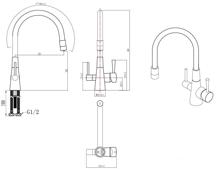 Смеситель Lemark Comfort LM3075BL - фото