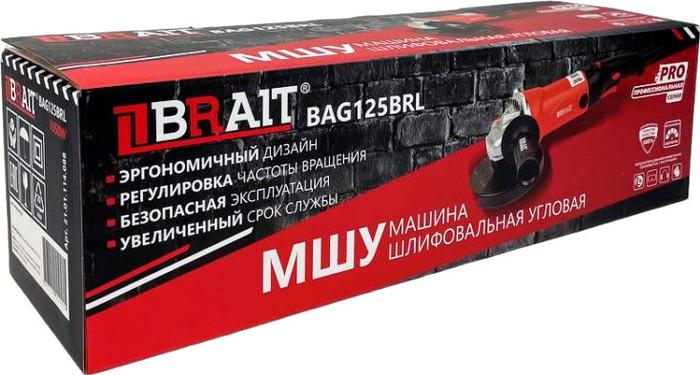 Угловая шлифмашина Brait BAG125BRL - фото