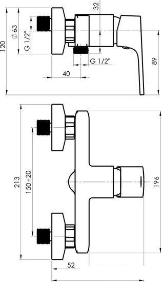 Смеситель Rubineta Modena-12/K (BK/RG) MD20K638 - фото