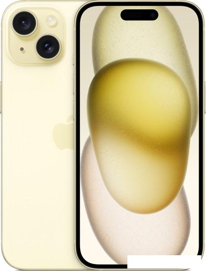 Смартфон Apple iPhone 15 128GB (желтый) - фото