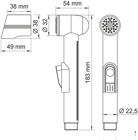 Гигиенический душ Wasserkraft A081 - фото