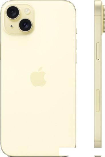 Смартфон Apple iPhone 15 Plus Dual SIM 256GB (желтый) - фото