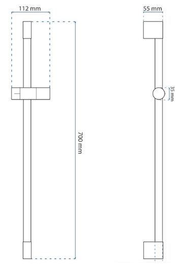 Душевая штанга Rea 01 Chrome P5982 - фото