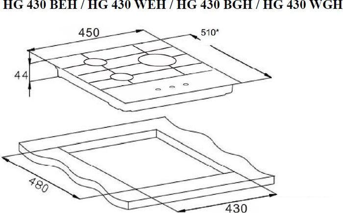 Варочная панель Weissgauff HG 430 WGH - фото