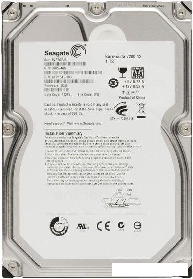 Жесткий диск Seagate Barracuda 7200.12 1 Тб (ST31000524AS) - фото