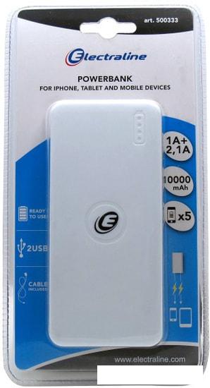 Портативное зарядное устройство Electraline 500333 10000mAh (белый) - фото