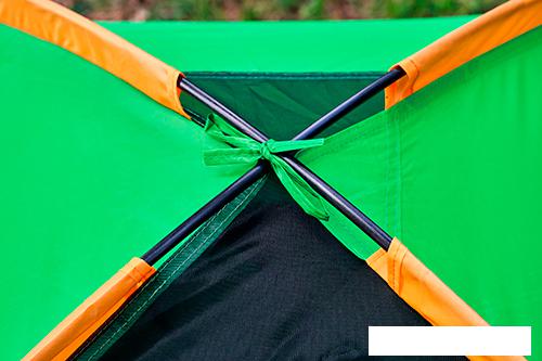 Треккинговая палатка Sundays Simple 4 (зеленый/желтый) - фото