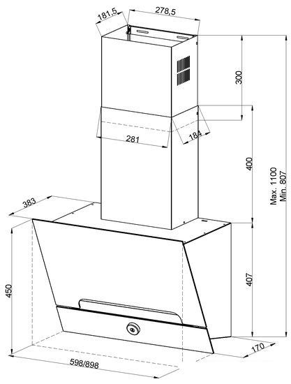 Кухонная вытяжка KUPPERSBERG F 690 W - фото