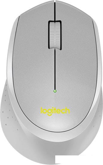 Мышь Logitech M330 Silent Plus (серый/желтый) - фото