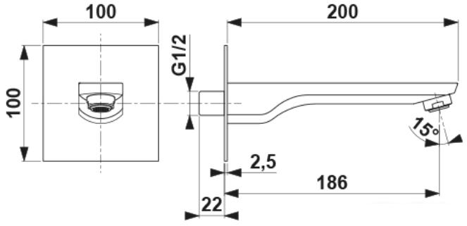 Излив Armatura Mokait 836-002-81 - фото