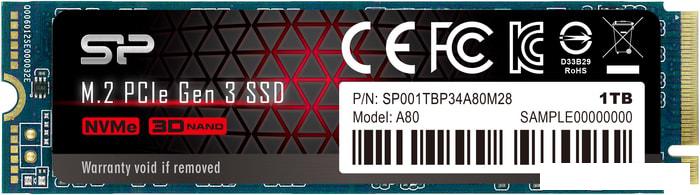 SSD Silicon-Power P34A80 1TB SP001TBP34A80M28 - фото