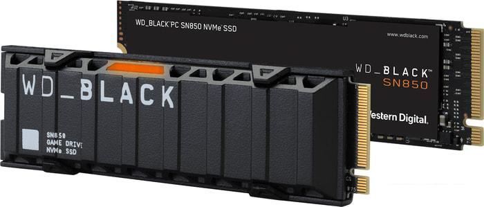 SSD WD Black SN850 NVMe Heatsink 500GB WDS500G1XHE - фото