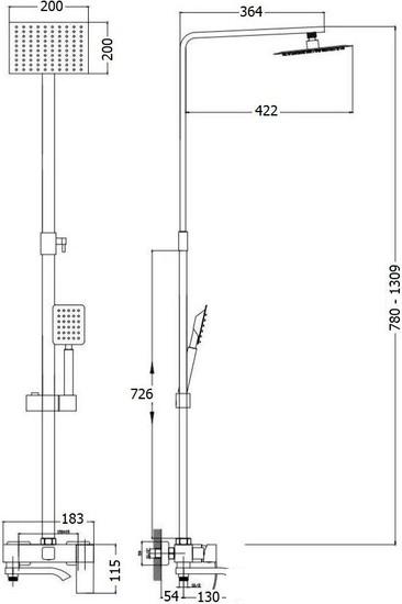 Душевая система  Haiba HB24815 - фото