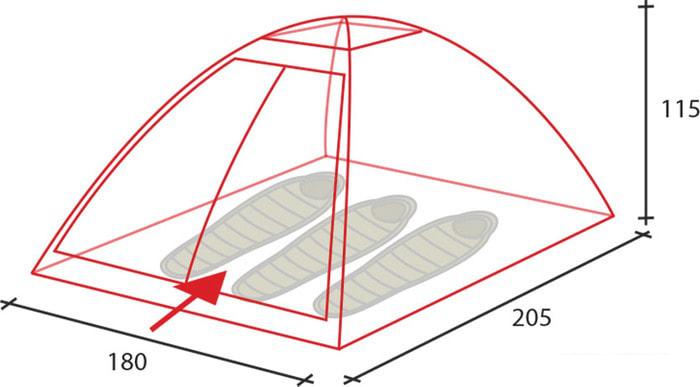 Треккинговая палатка GOLDEN SHARK Simple 3 (зеленый) - фото