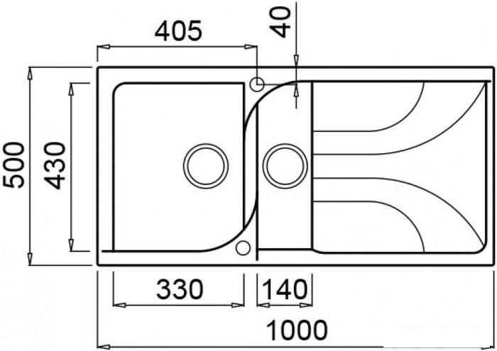 Кухонная мойка Elleci Ego 475 Tortora G43 - фото