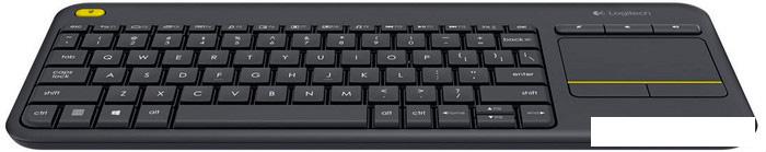 Клавиатура Logitech Wireless Touch Keyboard K400 Plus Black (920-007147) - фото