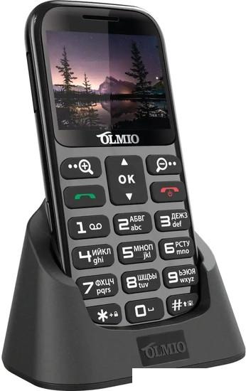 Кнопочный телефон Olmio C37 (черный) - фото