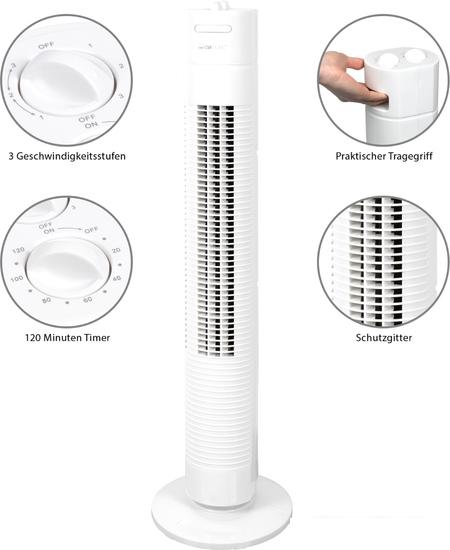 Колонный вентилятор Clatronic TVL 3770 (белый) - фото